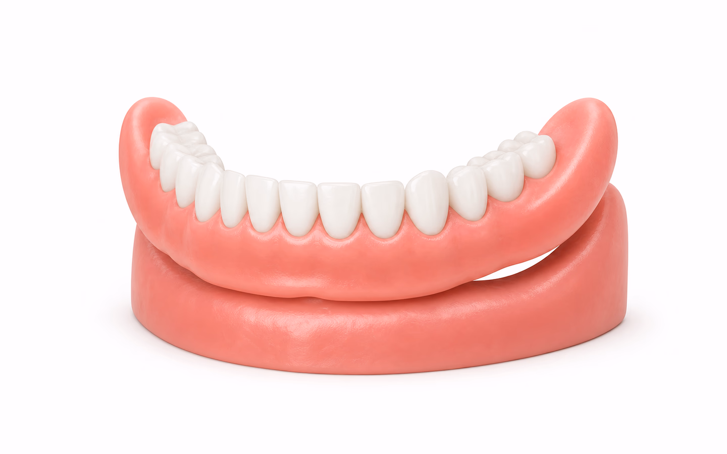 Illustration of a loose lower denture